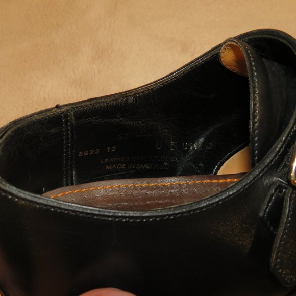 Crockett & Jones Seymour2 Black Calf Leather Double Monk Strap Loafer 9E - Picture 9 of 9